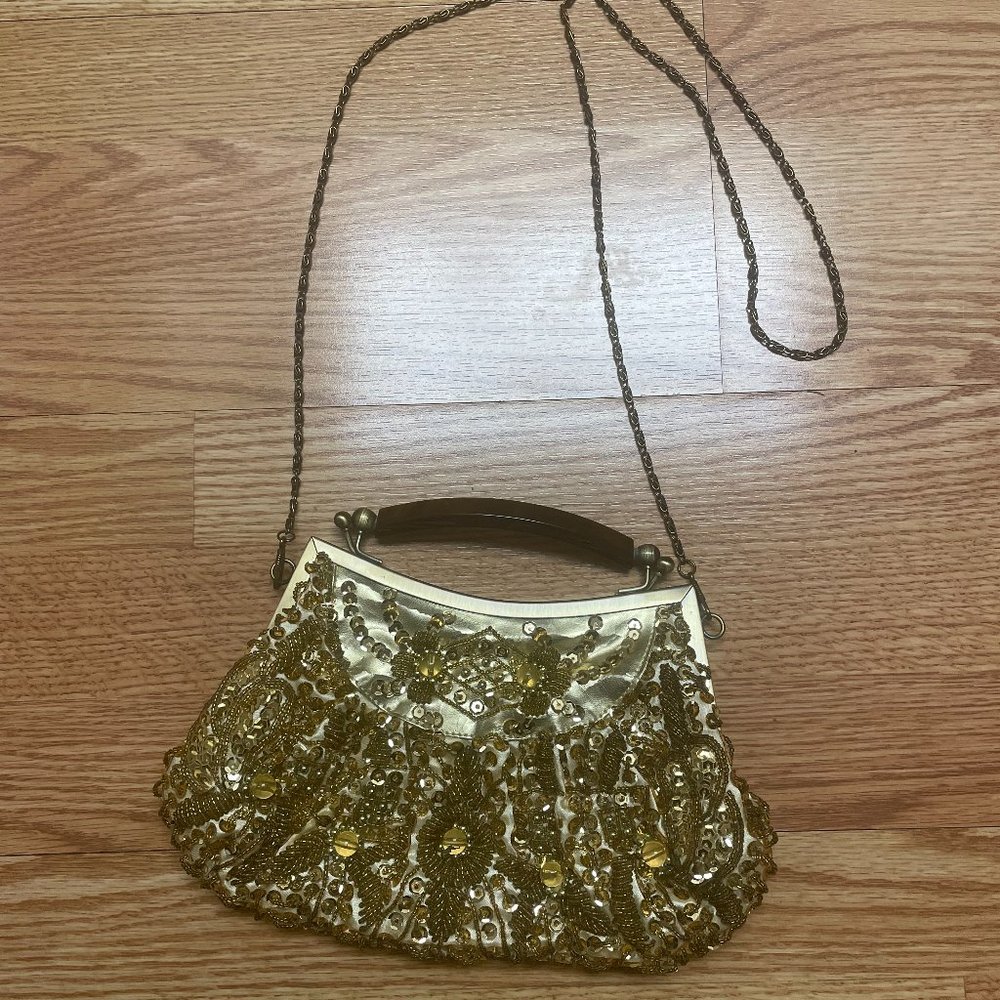 Vintage Shabby Chic Beaded Purse